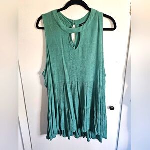Torrid size 4 green/ teal sleeveless tank